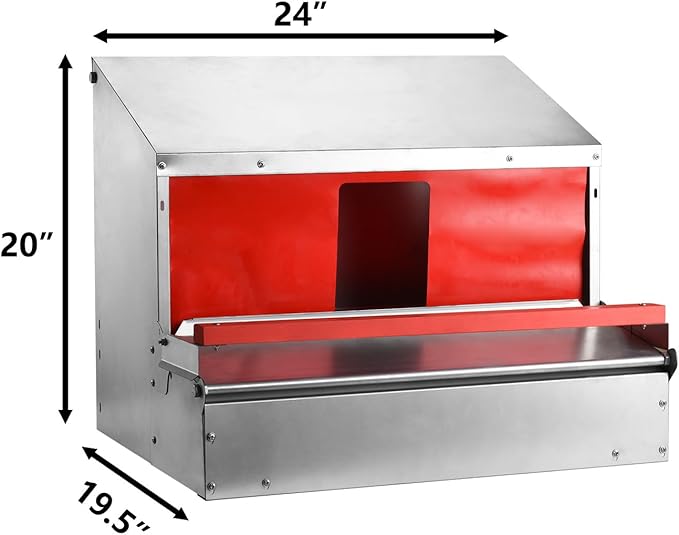 Nesting Boxes for Chickens - 24" Chicken Nesting Box - Reversable Egg Mount Roll Away Nesting Box - Roost Bar Nesting Boxes - Up to 20 Hen Chicken Laying Boxes - Nesting Boxes for Chicken coop