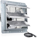 VENTISOL 12 Inch Exhaust Fan Wall Mounted, 1450CFM Shutter Exhaust Fan with Pre-Installed 1.65m Power Cord, Ventilation fan for Greenhouse, Garages, Attic, Shops, Chicken Coop, Barn, Shed