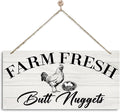 Kitchen Sign, Farmhouse Wall Decor, Decorative Wall Plaque, Chicken Coop Sign, Chicken Decor, Rustic Decoration for Hen House, Country Style Decor for Home Kitchen, Farm Fresh Eggs Sign