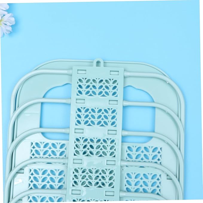 PRETYZOOM Foldable Sky-blue Fruit and Vegetable Storage Basket Wall-mounted Organizer for Laundry and Sundries Small Easy to View Design Multifunctional Chicken Feeding Toy