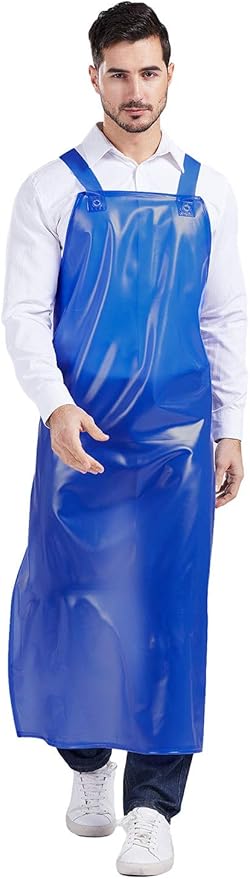 Nanxson Adjustable Heavy Duty PVC Waterproof Apron,Work Apron for Butcher,Dishwashing,Cleaning Fish Pet Grooming Factory