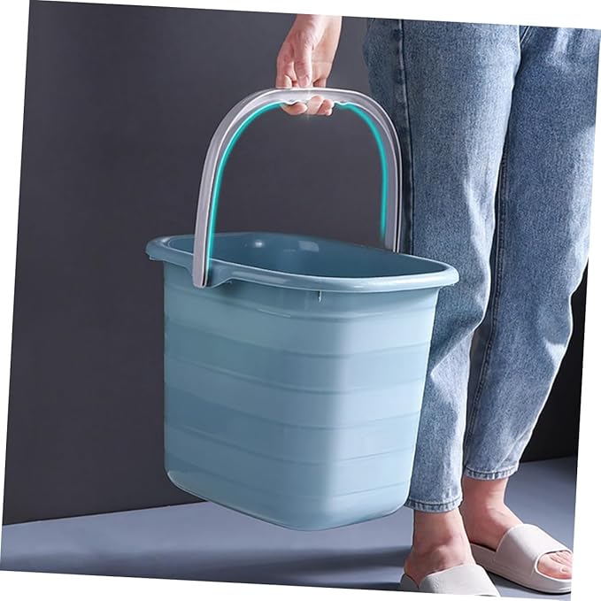 Beaupretty Portable Plastic Water Bucket with Handle Household Utility Pail for Gardening Laundry and Farm Use Resistant Container with Smooth Surface for Easy Cleaning