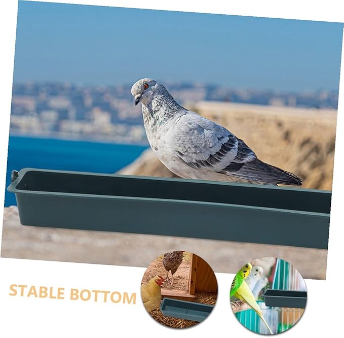 Alasum 2pcs Hanging Poultry Feeder Multi-Grid Thickened Plastic Chicken Food Trough Anti-Spill Feed Dispenser for Birds and Pigeons Cage Accessory