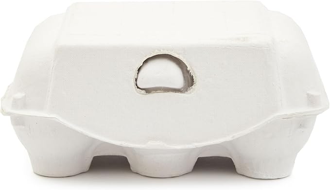 Juvale Half Dozen Egg Cartons - Pack of 20 Reusable Compressed Pulp Egg Cartons for Crafts & Markets - White, Half Dozen
