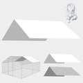 Chicken Coop Cover Waterproof, 11.5 * 6.5 FT Chicken Run Tarp with Ball Bungees Cords,White