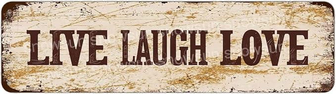 Snowsun Metal Tin Sign Live Laugh Love Metal Signs Vintage Signs Retro Sign For Home Bar Office Outdoor Garden Wall Decor 6x16 Inch