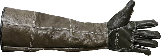 Animal Handling Gloves Bite Proof Reinforced Leather for Dog Training Cat Scratch Falcon Reptile Grabbing Snake