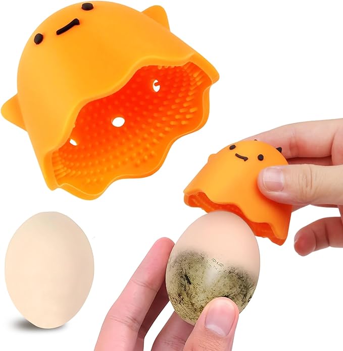 Silicone Egg Brush Cleaner, Egg Washer for Fresh Eggs, Egg Washing Scrubber Cleaning Tool