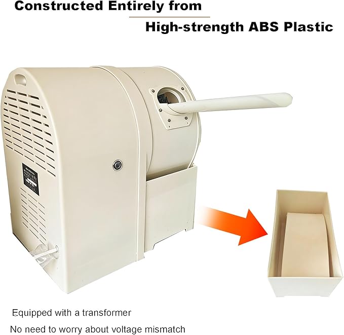 Electric Egg Washing Machine, Home/Commercial Automatic Egg Cleaning Machine, Egg Brushing Machine with Roller Brush for Chicken Duck Goose Egg (Single-barrel)