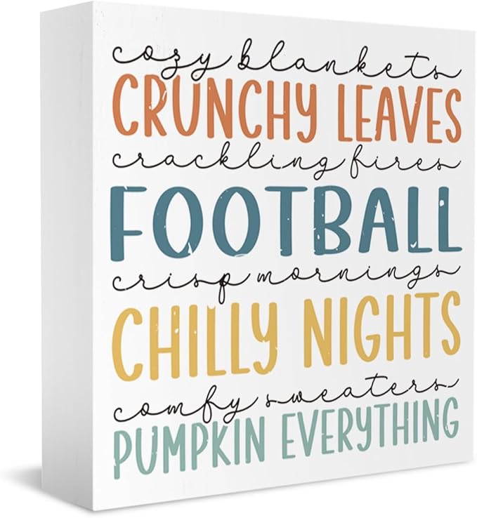 Fall Decorations for Home Farmhouse Office Bedroom Living Room Kitchen, Pumpkins Decor, Fall Sign, Autumn Decor Wood 2401