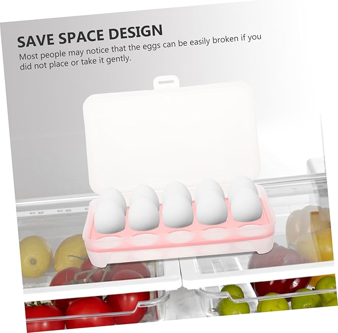 ARTIBETTER 2pcs Plastic Egg Tray Egg Organizer Storage Box for Kitchen Storage Rack Container Safe Fresh Holder