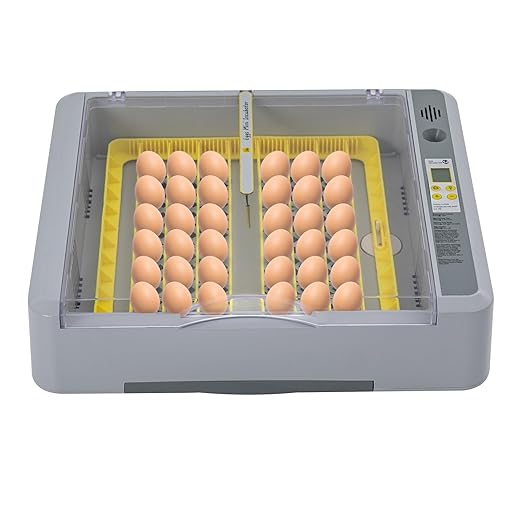 Egg Incubator Digital Poultry Hatcher Machine 36 Eggs Digital Incubator LED General Purpose Incubator for Hatching Chicken Duck Quail Eggs - Gray
