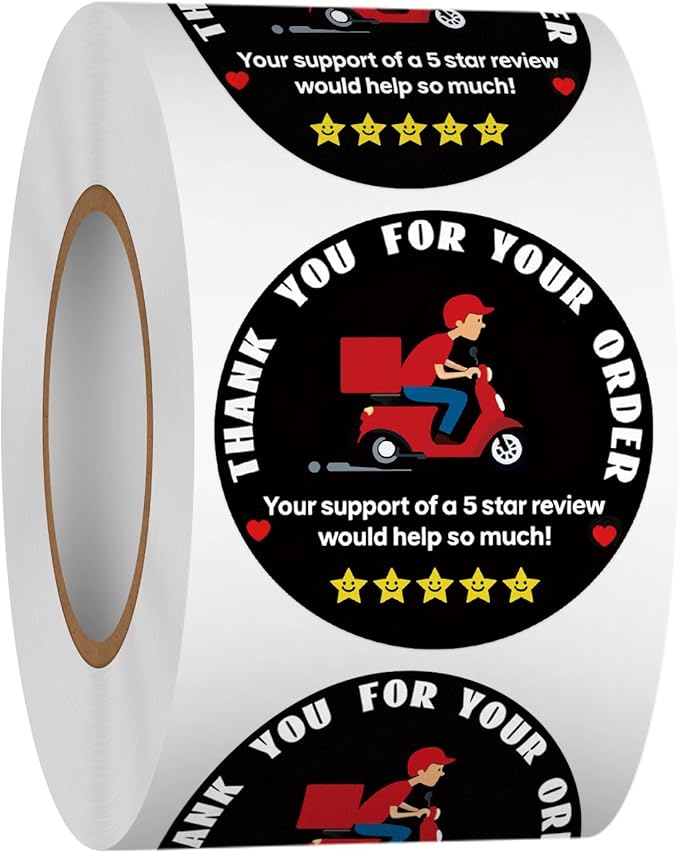 Louise Maelys 2 Inch Thank You for Your Order Stickers-500 pcs Thank You Sticker Labels for Packaging Small Business