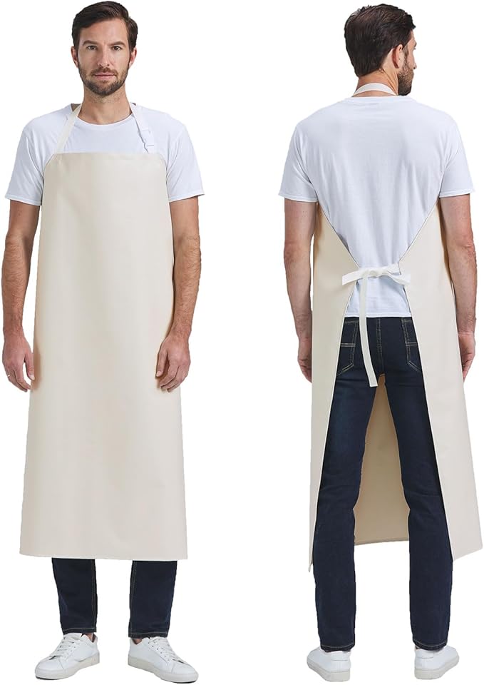 Nanxson Thick Rubber Waterproof Apron，Chemical Resistant，Heavy Duty Apron Adjustable for Dishwashing, Gardening, Butchering