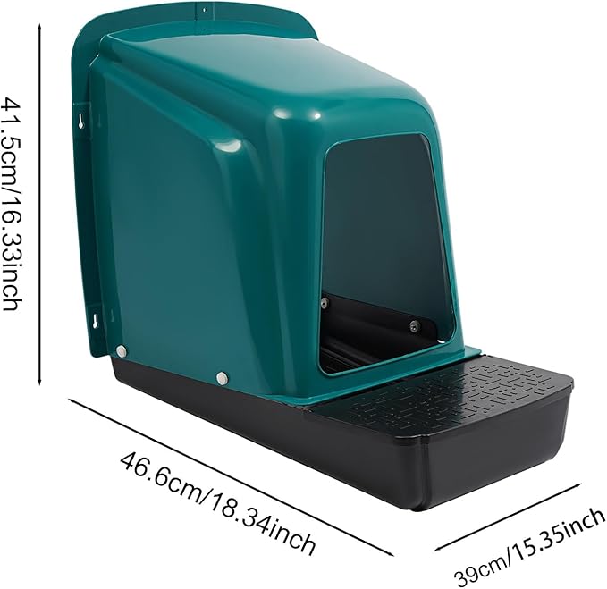 5-Pack Chicken Nesting Boxes, Roll Away Egg Laying Box with Lid, Plastic Chicken Laying Box for Chicken Coop, Easy Assembly & Cleaning
