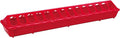 Little Giant® Plastic Poultry Feeder Base | 20 Inches | Heavy Duty Plastic Feeding Tray with Holes | Chicken Feeder Trough | Poultry Tray | Red