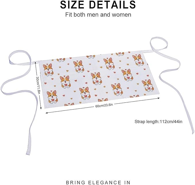 Server Waitress Waist Apron Cooking Kitchen Restaurant Aprons for Women Men