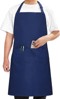Syntus Adjustable Bib Apron with 2 Pockets Cooking Kitchen Aprons for Women Men Chef