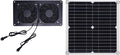 10W Solar Powered Exhaust Fan Kit with Dual Fan System for Pet House Chicken Coop Greenhouse, Suitable for Small Chicken Coops,Sheds,Window Exhausts