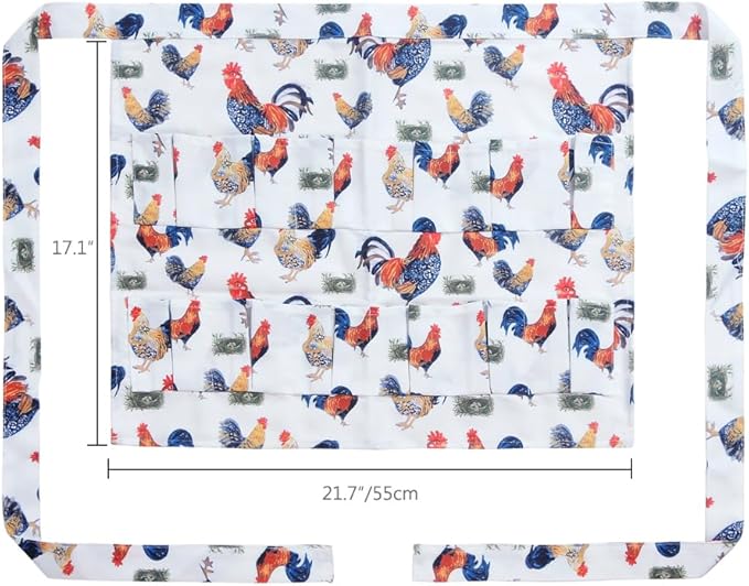 Sefiron Chicken Egg Collecting Apron,12 Deep Pockets for Hense,Duck,Goose Eggs