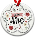 Religious Christmas Hanging Ornaments, Bible Verse Ornament - Encouragement Gifts for Women, Mom, Ladies, Girl, Coworker Female - Faith Based Gift - Christmas Decorations Christian