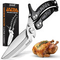 Poultry Shears Heavy Duty Professional, Kitchen Shears for Poultry,Turkey, Chicken & Bone Cutting, Multi-purpose kitchen Scissors Spring-Loaded, Dishwasher Safe, Meat Shear with Non-Slip Handle, Black
