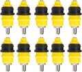 Automatic Chicken Water Nipple Drinker, 10Pcs Stainless Steel Ball Poultry Water Nipple Drinker Feeders Drinking Fountain Ball Valve Type Drinkers for Poultry Hen Duck