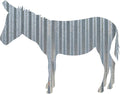 Rustic 3D Corrugated Metal Animal Signs (Donkey, 24 Inch)