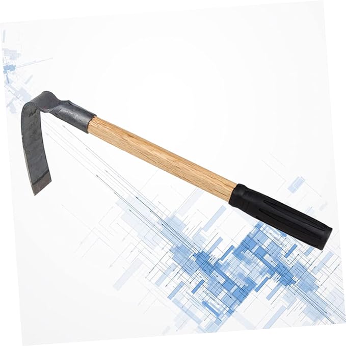 Yardwe Garden Hoeing Tool Set Metal Hoe Wooden Handle Garden Puller for Gardening Hand Tools Small Steel Hoeing for Outdoor Farm