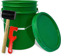 ePackageSupply 5 Gallon Plastic Bucket with Airtight Lid | Made in USA | Food Grade Bucket | BPA-Free | Heavy Duty 90 Mil All Purpose Pail | One 12" Rubber Mallet & One Lid Opener Included | 1 Pack
