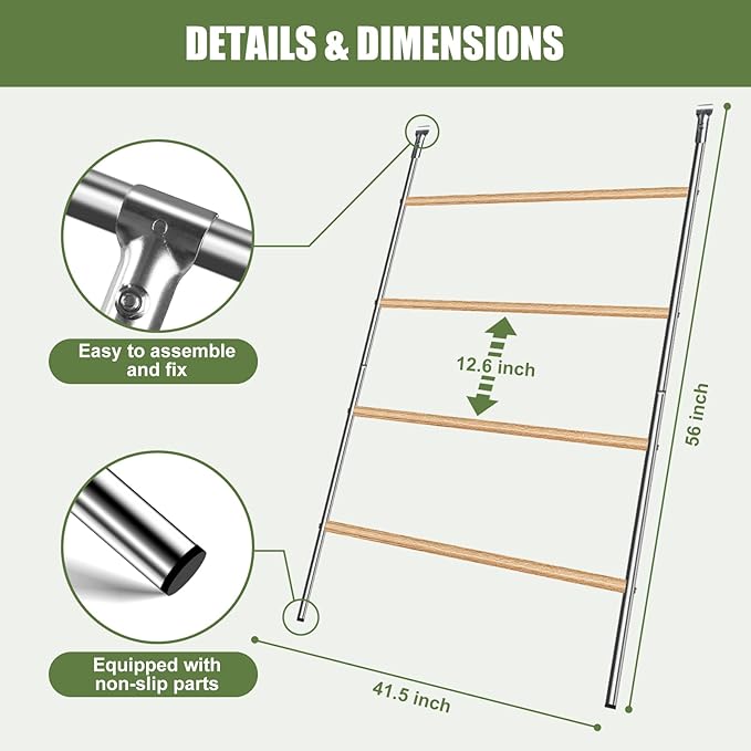 Chicken Coop Roosting,Chicken Roosting Bars for Chicken Coop,Backyard Chicken Raising Poultry Habitat Supplies, Wooden Easy Assembly for Backyard Poultry (55' L x 40' W)