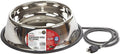 API® Heated Dog Bowl | No-Freeze Outdoor Stainless Steel Metal Thermal Heated Pet Bowl for Cats, Dogs, and Farm Animals | Made in USA (Stainless Steel, 5 Quart)