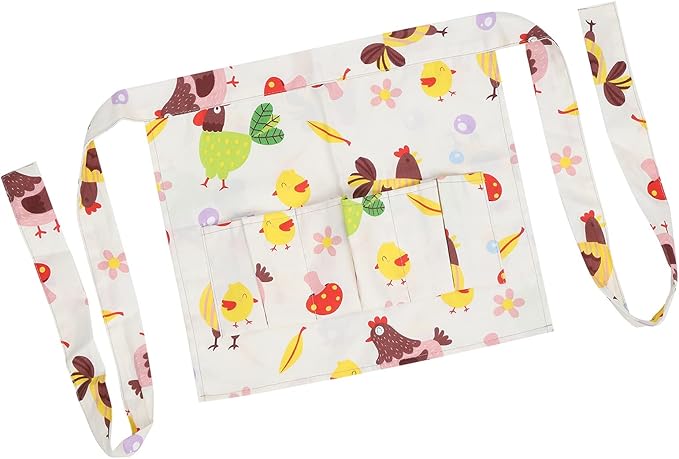 Eggs Collecting Apron Durable Cotton Twill Multi Pocket Protective Egg Gathering Holding Apron for Farm Kitchen Poultry Chicken Eggs Collecting (S 8.9 X 1.5in)