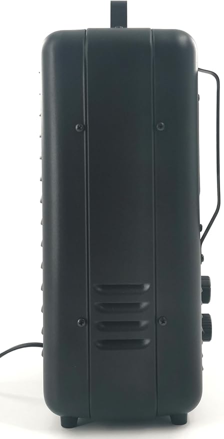 EZ-HEAT 1,500-Watt Portable Milkhouse Style Utility Space Heater with Adjustable Thermostat, Overheat Protection, and Safety Tip-Over Switch, Matte Black, MTFH-01C-MB
