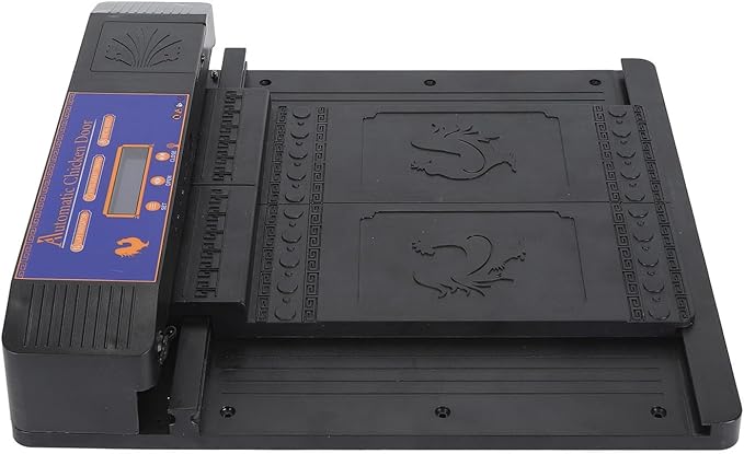Automatic Chicken Coop Door Battery Powered Horizontal Door with LED Control, Low Battery Alert, Predator Proof, Easy Setup for Chickens and Pets