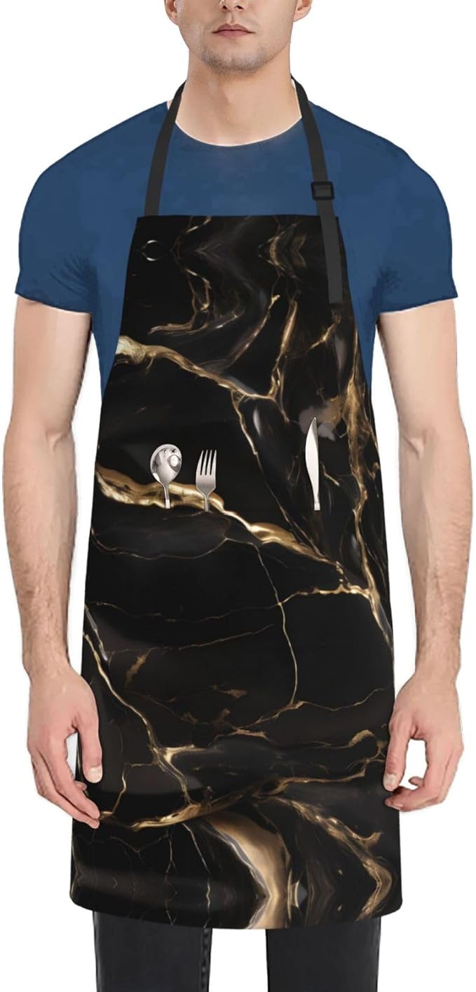 Multidimensional Space Heavy Duty Waterproof Apron with Pockets for AdultsResistant Grilling, Gardening, Painting
