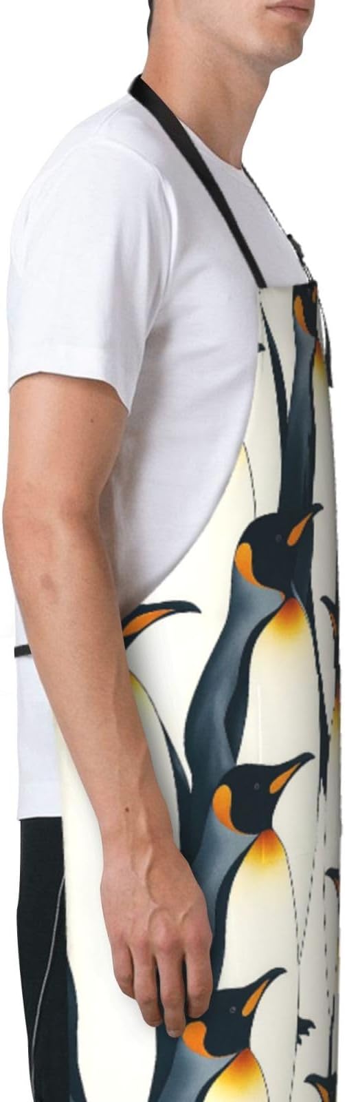 Serene Swan In Stream Adjustable Waterproof Apron Work Cooking Apron With Pockets For Men Women