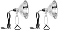 Simple Deluxe 2-Pack Clamp Lamp Light with 8.5 Inch Aluminum Reflector up to 150 Watt E26 (no Bulb Included), Silver and Black