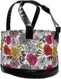 Fluffy Layers by RentACoop Egg Collecting Bag – Durable Coated Canvas and Easy-to-Clean Bottom & Handles – Reusable Farm Egg Basket (Floral Pop)