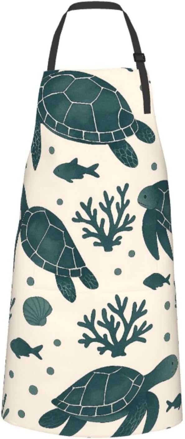 Serene Swan In Stream Adjustable Waterproof Apron Work Cooking Apron With Pockets For Men Women
