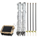 Premier 1 ElectroFence® Plus Starter Kit | White/Black Electric Net Fence – 48"H x 100'L, Includes: Solar Energizer, FiberTuff Support Posts and Tester
