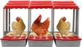 Chicken Nesting Boxes 3 Compartment PP Nesting Box with Inclined Nesting Boxes & Vented Holes Wall Mount Chicken Laying Boxes for Chicken Coop (Red)