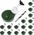 Chicken Waterer Cups (16 Pack/Green) - DIY Automatic Large Chicken Water Feeder for Ducks Quail and Various Poultry Dispenser with Matching Drill, Double Rubber Ring, Not Leaking Wate