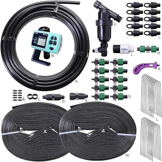 Dripworks Drip Tape Irrigation Kit for Watering Row Crops in Farms - Waters Upto 10 20' Rows | Agricultural Grade Components | Trusted Brand Since 1991