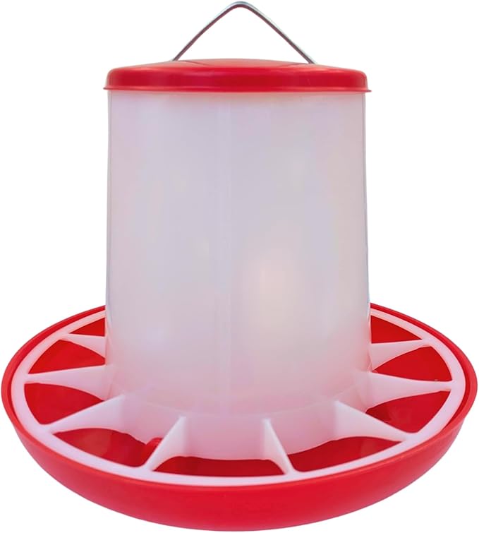 Chicken Waterer and Feeder Set | 1.5 Gallon Poultry Drinker and 11 Pound Feeder Combo | for Chickens, Ducks, Turkeys, Ducklings, Quail, Baby Chicks and More