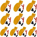 10set Quail Waterer Automatic Bird Water Cups for Cage Hang Drinker Poultry Bird Watering System (Yellow)