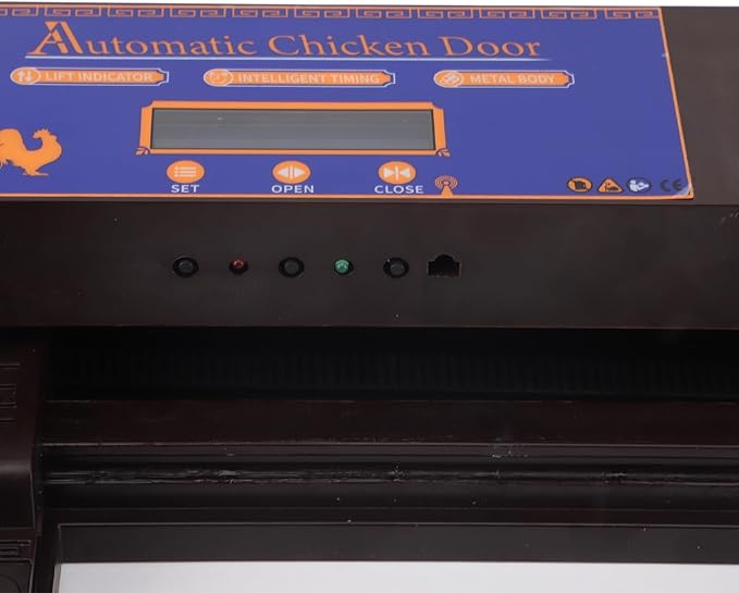 Automatic Chicken Coop Door Opener with Timer & Solar Power LED Display Chicken Coop Door Electric Poultry Door for Chickens Ducks Geese with Anti Pinch Dual Power Modes (Dark Brown)