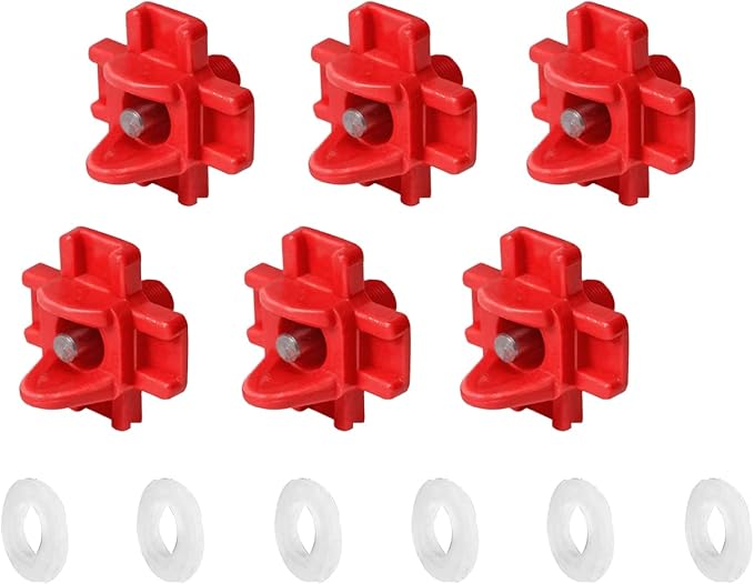 6Pack Horizontal Automatic Poultry Nipples - Easy Install Chicken Quail Duck Watering System