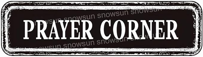 Snowsun Metal Tin Sign Prayer Corner Metal Signs Vintage Signs Retro Sign For Home Bar Office Outdoor Garden Wall Decor 4x16 Inch