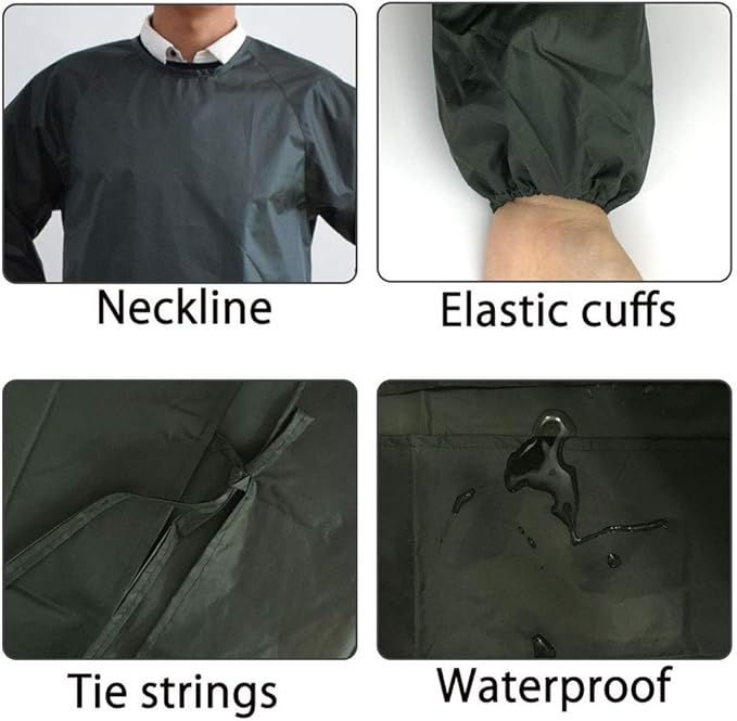 Waterproof Apron with Long Sleeve, 47.2" Aprons Waterproof for Dishwashing M08DG